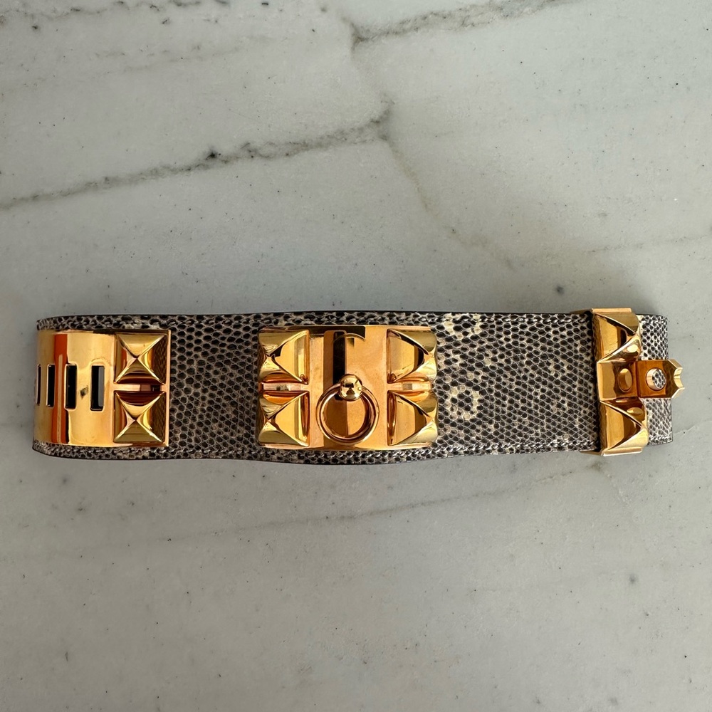Hermès Collier de Chien bracelet - lizard - Picture 4 of 9